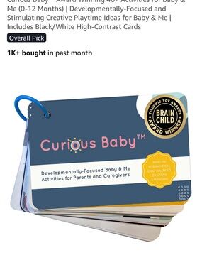 Curious Baby™ Developmental Baby & Me Activity Cards - Blue